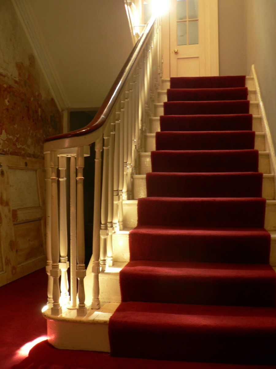 Restored staircase typical of early 19th-century Dublin 