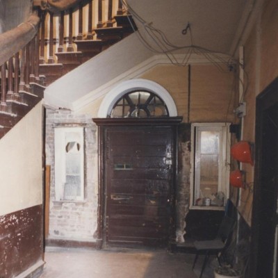 Entrance hall to Number 11 during renovation 