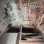 Ground floor with mezzanine temporarily removed