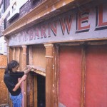 Shopfront undergoing splice repairs 