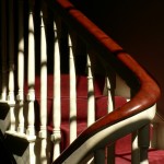 Conserved balustrade with mahogany handrail 